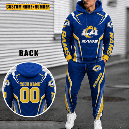 [SPECIAL OFFER] NEW CUSTOMIZED NFL22 LAR THE RAMS HOODIE & SWEATPANTS