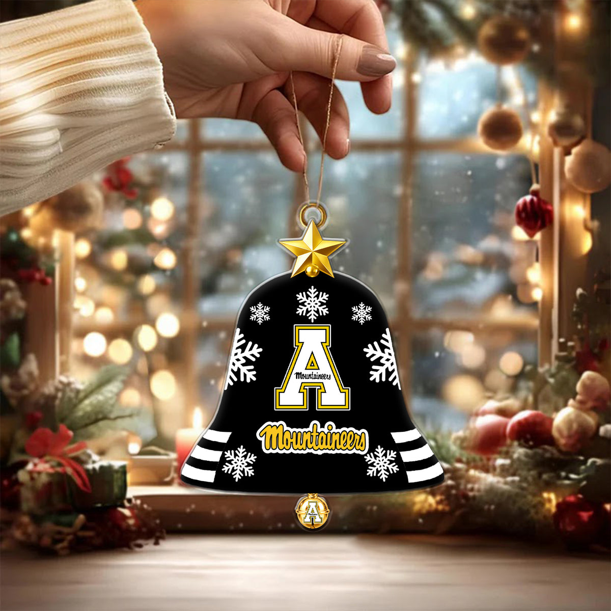 [BIG DEAL] PERSONALIZED UNI23 APP APPALACHIAN STATE MOUNTAINEERS CHRISTMAS ACRYLIC ORNAMENT