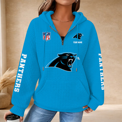 [SPECIAL OFFER] NEW CUSTOMIZED NFL23 CLP THE PANTHERS QUARTER ZIP HOODIE