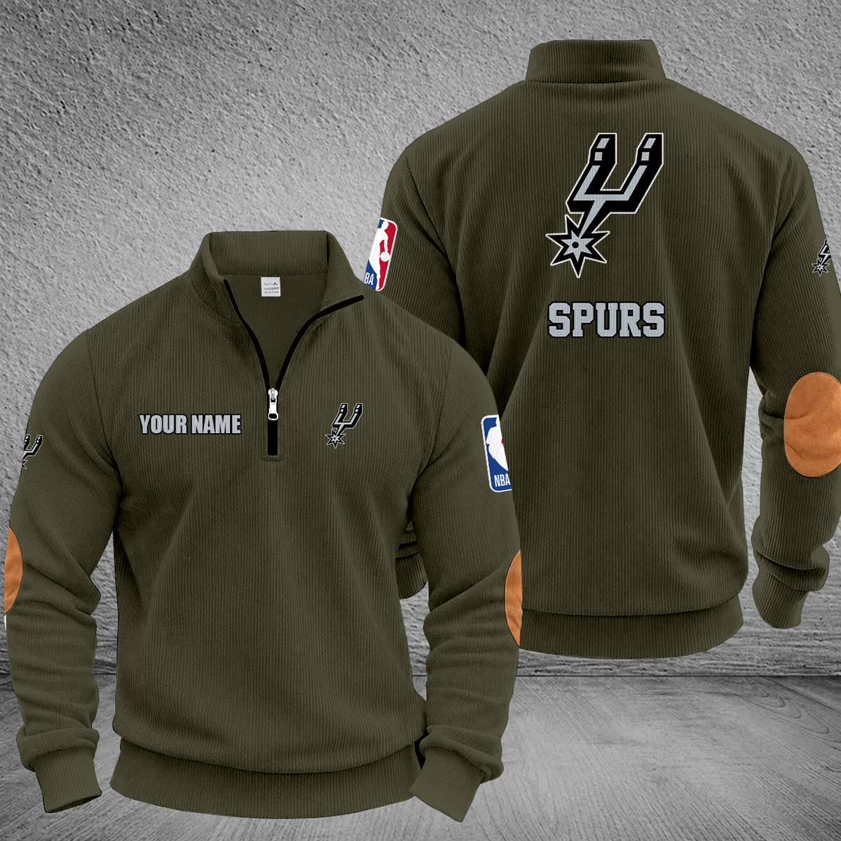[HOT DEAL] NEW CUSTOMIZED NBA23 SAS SAN ANTONIO SPURS MULTICOLOR STRIPED QUATER ZIP SWEATSHIRT