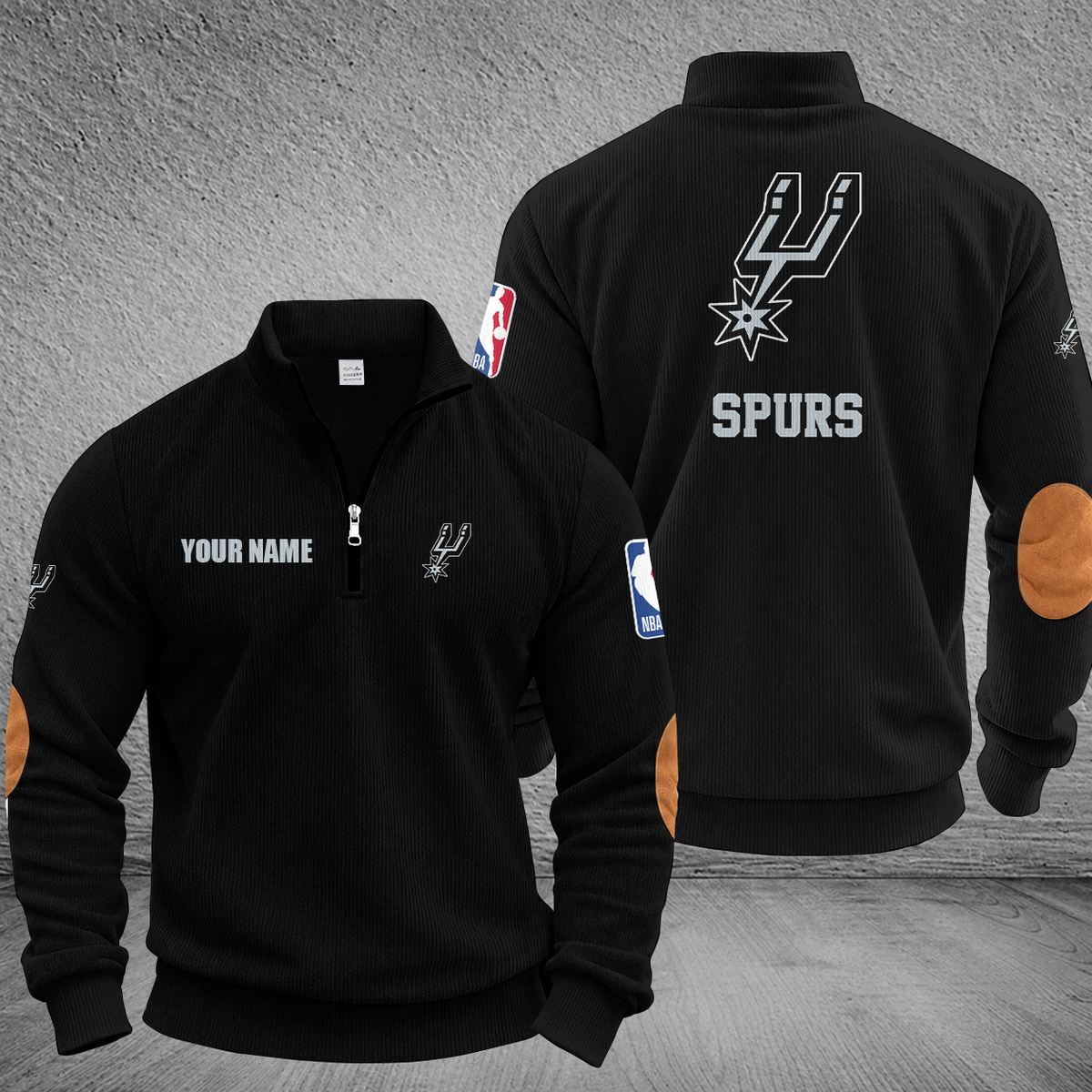 [HOT DEAL] NEW CUSTOMIZED NBA23 SAS SAN ANTONIO SPURS MULTICOLOR STRIPED QUATER ZIP SWEATSHIRT