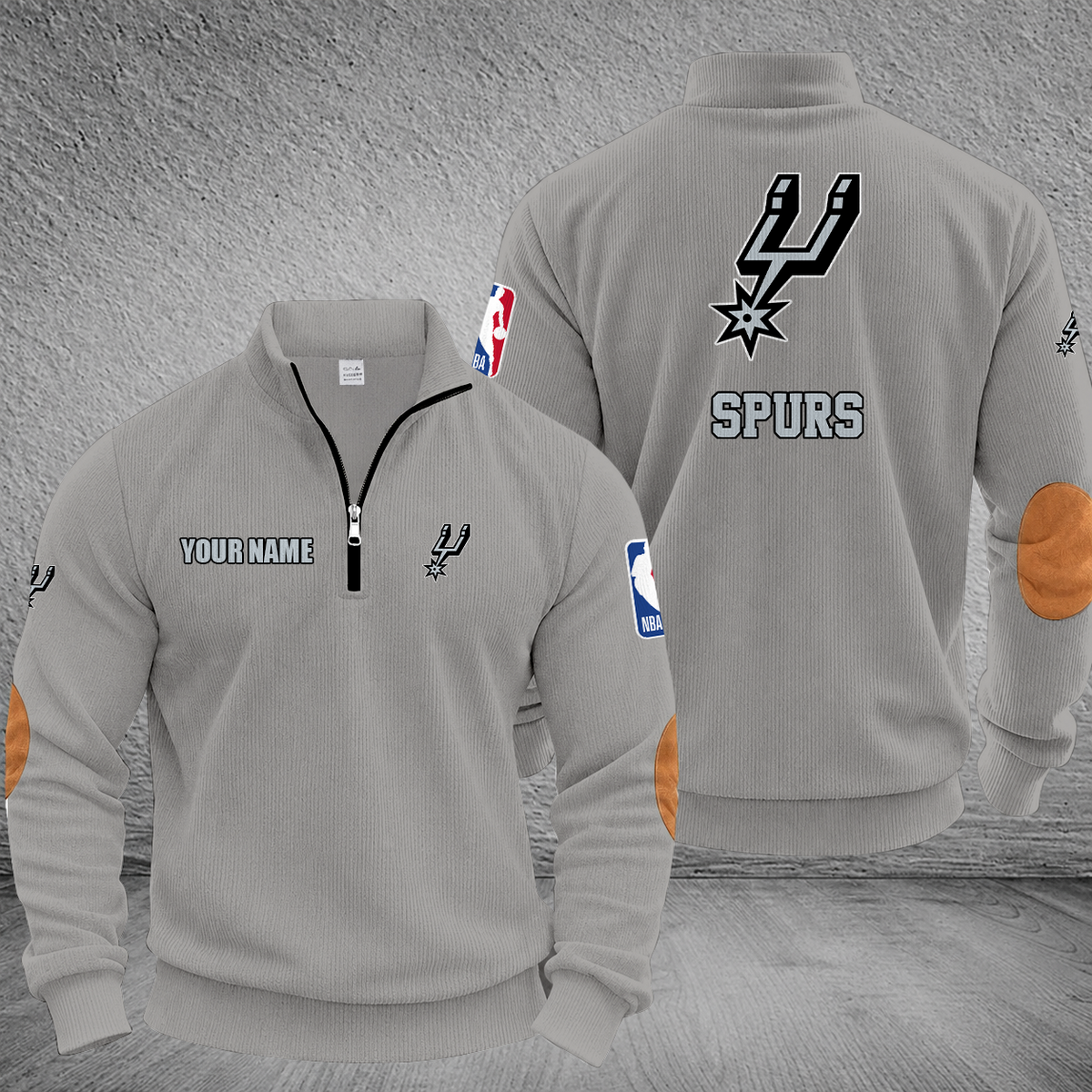 [HOT DEAL] NEW CUSTOMIZED NBA23 SAS SAN ANTONIO SPURS MULTICOLOR STRIPED QUATER ZIP SWEATSHIRT