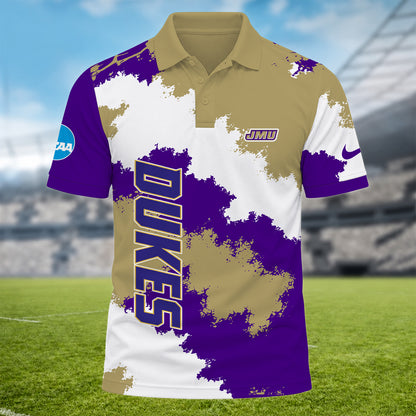 [BIG DEAL] PERSONALIZED UNI24 JMU JAMES MADISON DUKES MULTICOLOR POLO SHIRT