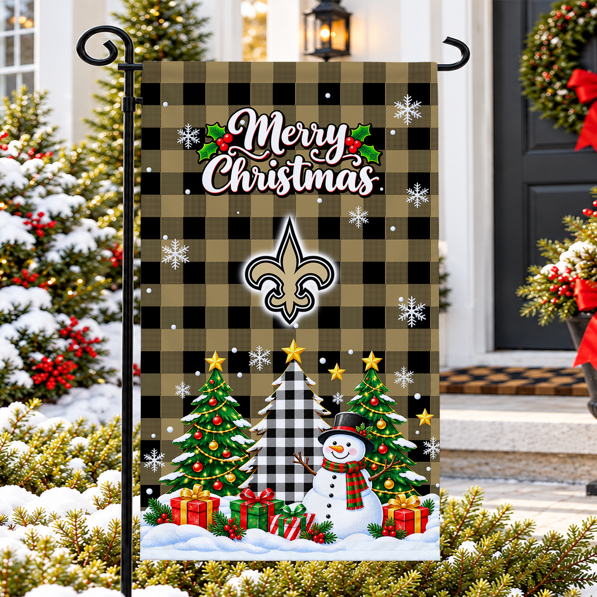 [SPECIAL OFFER] NEW CUSTOMIZED NFL24 NOS THE SAINTS GARDEN FLAG