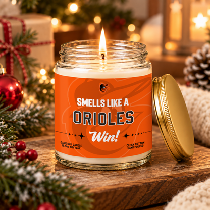 [FLASH SALE] NEW CUSTOMIZED MLB25 BOS THE ORIOLES FROSTED GLASS CANDLE