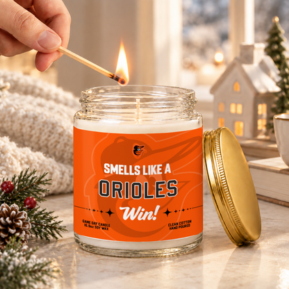 [FLASH SALE] NEW CUSTOMIZED MLB25 BOS THE ORIOLES FROSTED GLASS CANDLE