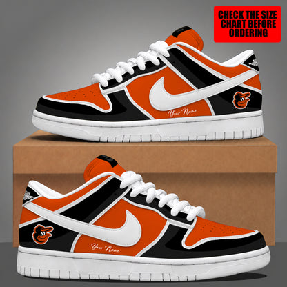 [FLASH SALE] NEW CUSTOMIZED MLB25 BOS THE ORIOLES DUNK LOW SHOES