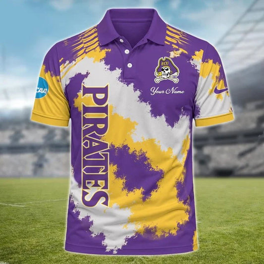 [BIG DEAL] PERSONALIZED UNI25 ECU EAST CAROLINA PIRATES MULTICOLOR POLO SHIRT