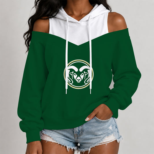 [BIG DEAL] PERSONALIZED UNI26 FAU COLORADO STATE RAMS WOMEN'S OFF-SHOULDER HOODIE