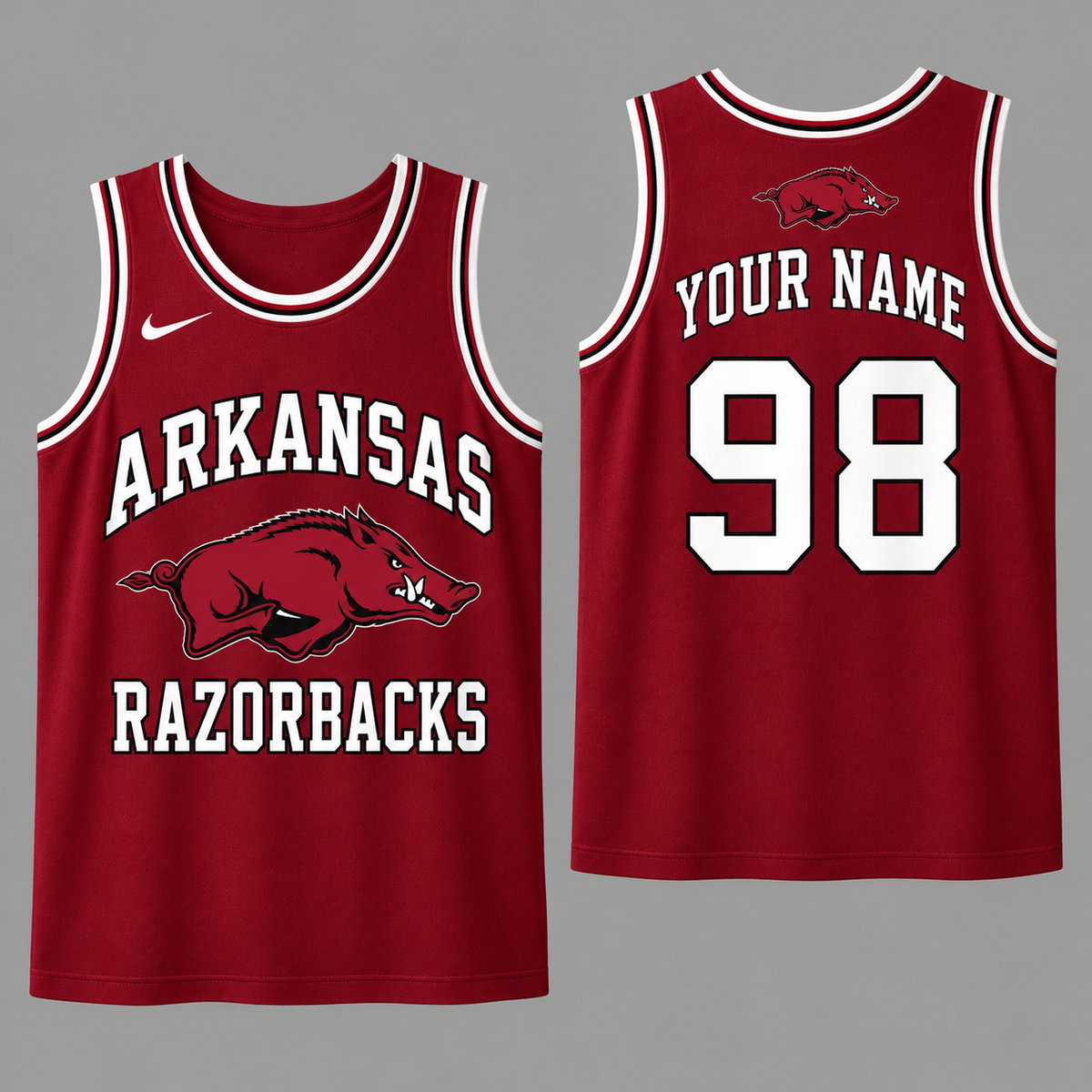 [BIG SALE] PERSONALIZED UNI26 AKR ARKANSAS RAZORBACKS UNISEX TANK TOP