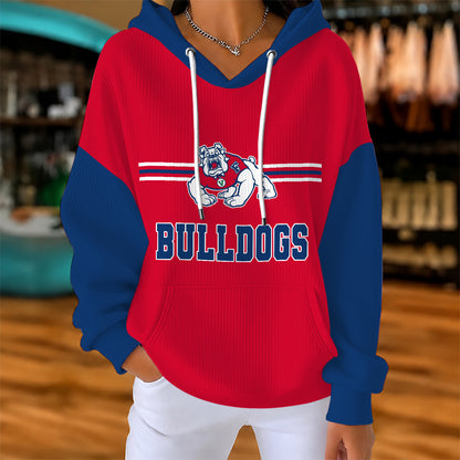 [BIG DEAL] PERSONALIZED UNI27 FSU FRESNO STATE BULLDOGS RIBBED HOODIE & SWEATSHIRT