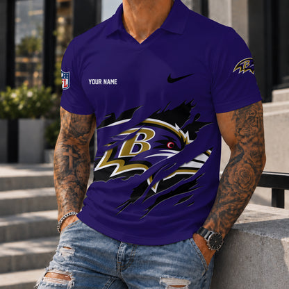 [SPECIAL OFFER] NEW CUSTOMIZED NFL28 BTR THE RAVENS POLO SHIRT