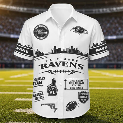 [SPECIAL OFFER] NEW CUSTOMIZED NFL28 BTR BALTIMORE RAVENS UNISEX HAWAIIAN SHIRT