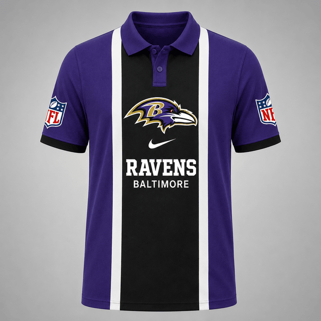 [SPECIAL OFFER] NEW CUSTOMIZED NFL28 BTR THE RAVENS POLO SHIRT