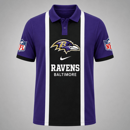 [SPECIAL OFFER] NEW CUSTOMIZED NFL28 BTR THE RAVENS POLO SHIRT