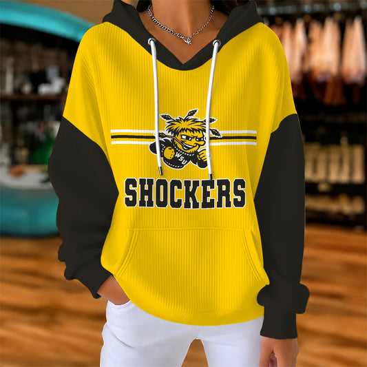 [BIG DEAL] PERSONALIZED UNI28 WSU WICHITA STATE SHOCKERS RIBBED HOODIE & SWEATSHIRT