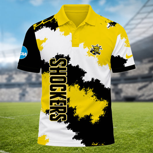 [BIG DEAL] PERSONALIZED UNI28 WSU WICHITA STATE SHOCKERS MULTICOLOR POLO SHIRT