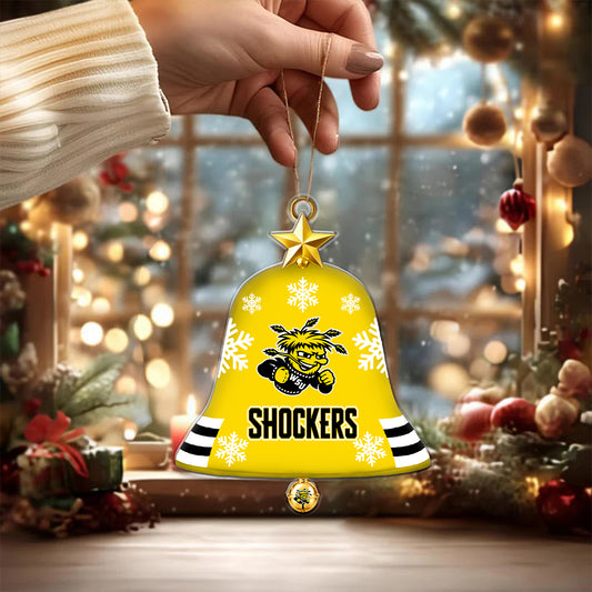 [BIG DEAL] PERSONALIZED UNI28 WSU WICHITA STATE SHOCKERS CHRISTMAS ACRYLIC ORNAMENT