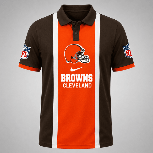 [SPECIAL OFFER] NEW CUSTOMIZED NFL29 CLB THE BROWNS POLO SHIRT