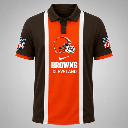 [SPECIAL OFFER] NEW CUSTOMIZED NFL29 CLB THE BROWNS POLO SHIRT