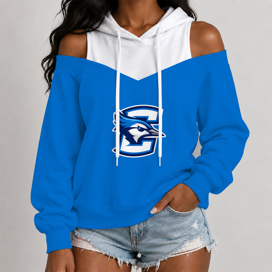 [BIG DEAL] PERSONALIZED UNI29 CRE CREIGHTON BLUEJAYS WOMEN'S OFF-SHOULDER HOODIE