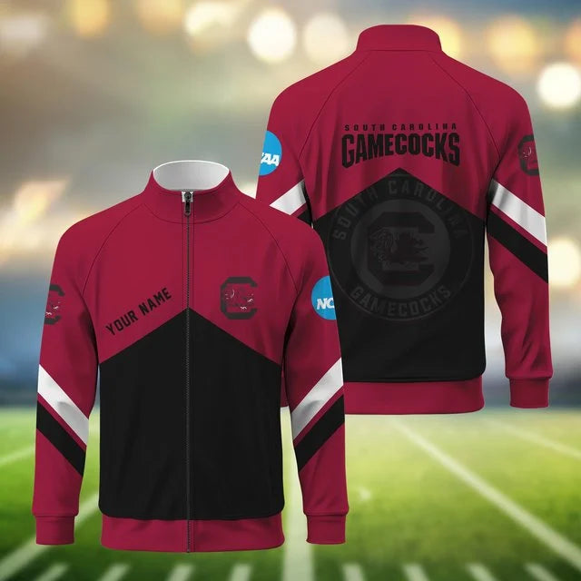 [BIG SALE] PERSONALIZED UNI29 SCG SOUTH CAROLINA GAMECOCKS STAND COLLAR JACKET