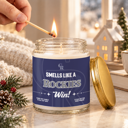 [FLASH SALE] NEW CUSTOMIZED MLB30 COR THE ROCKIES FROSTED GLASS CANDLE