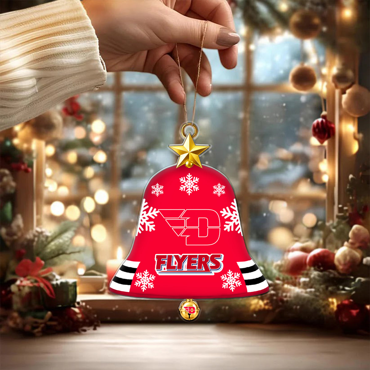 [BIG DEAL] PERSONALIZED UNI30 DAY DAYTON FLYERS CHRISTMAS ACRYLIC ORNAMENT