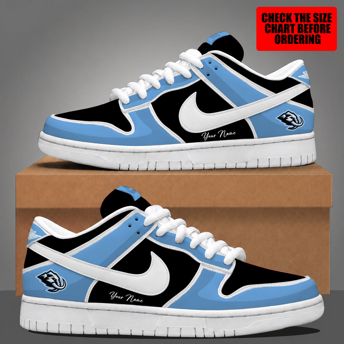 [SUPER SALE] NEW CUSTOMIZED NHL30 UTA THE MAMMOTH DUNK LOW SHOES