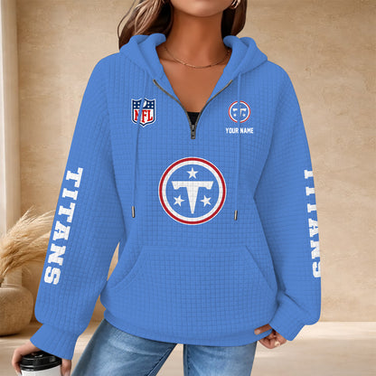 [SPECIAL OFFER] NEW CUSTOMIZED NFL31 TST THE TITANS QUARTER ZIP HOODIE