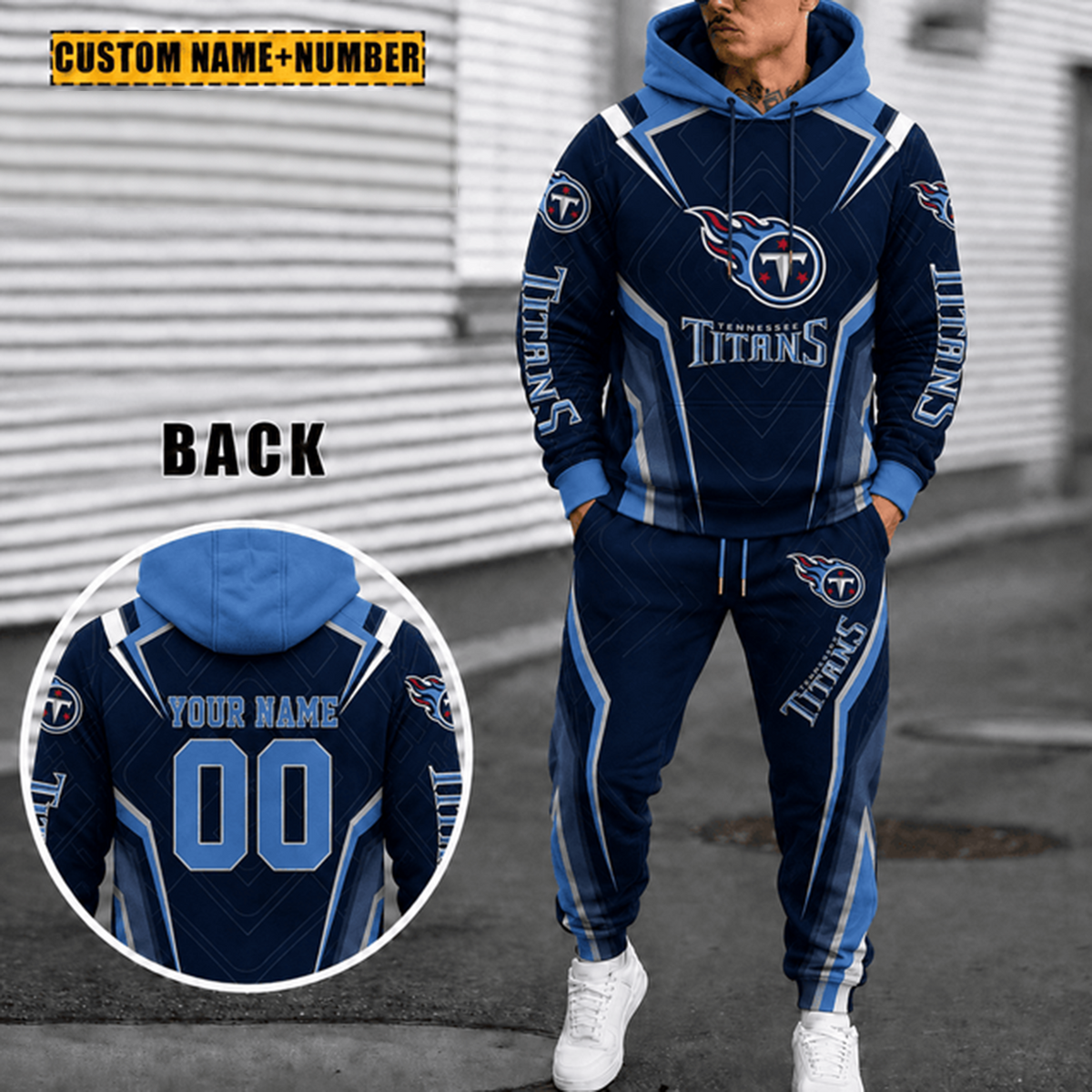 [SPECIAL OFFER] NEW CUSTOMIZED NFL31 TST THE TITANS HOODIE & SWEATPANTS