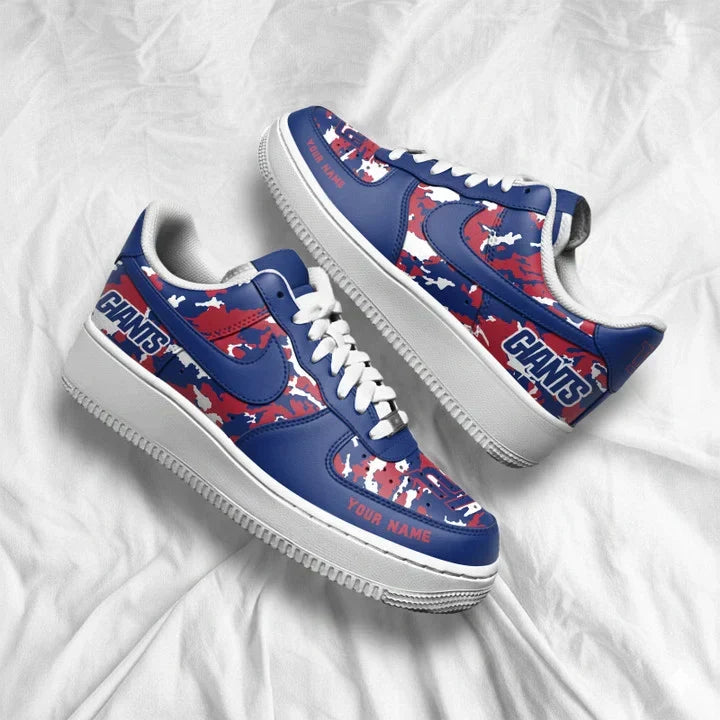 [TOUCHDOWN DEAL] NEW CUSTOMIZED NFL32 NYG NEW YORK GIANTS AF1 SNEAKERS