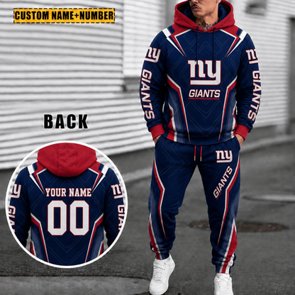 [SPECIAL OFFER] NEW CUSTOMIZED NFL32 NYG THE GIANTS HOODIE & SWEATPANTS