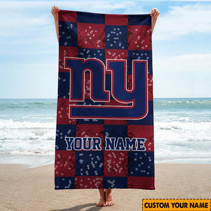 [SPECIAL OFFER] NEW CUSTOMIZED NFL32 NYG NEW YORK GIANTS BEACH TOWEL