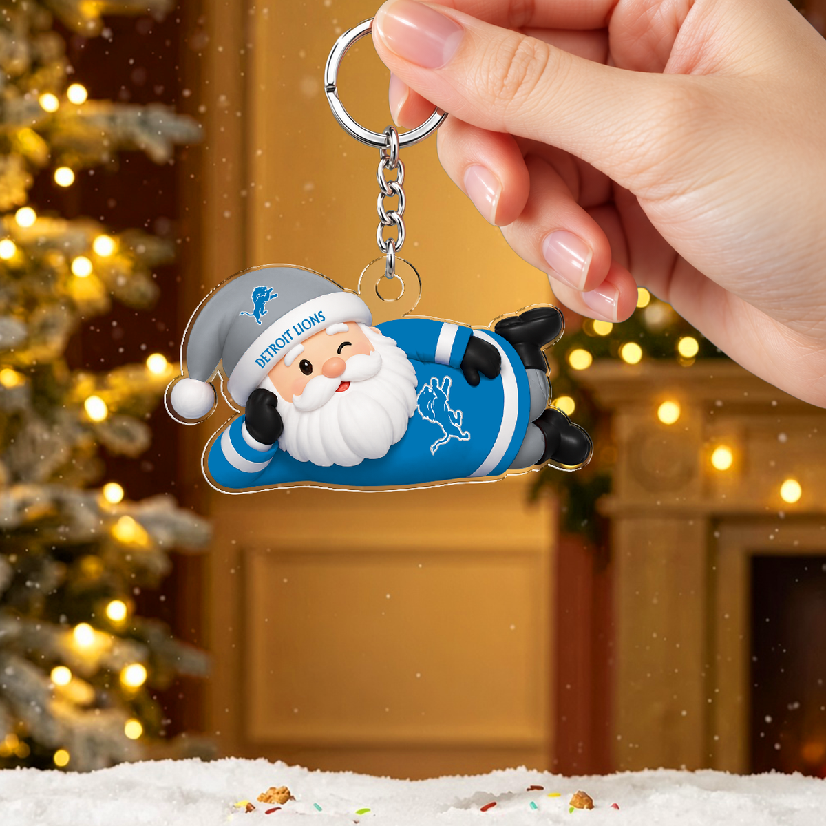 [SPECIAL OFFER] NEW CUSTOMIZED NFL04 DTL THE LIONS ACRYLIC KEYCHAIN