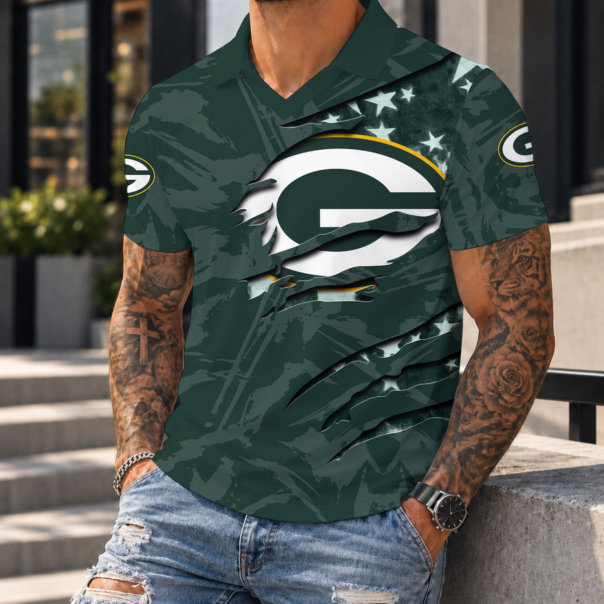 [SPECIAL OFFER] NEW CUSTOMIZED NFL08 GBP THE PACKERS POLO SHIRT