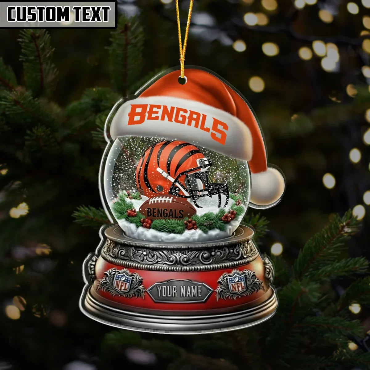 [SPECIAL OFFER] NEW CUSTOMIZED NFL16 CCB THE BENGALS ACRYLIC ORNAMENT