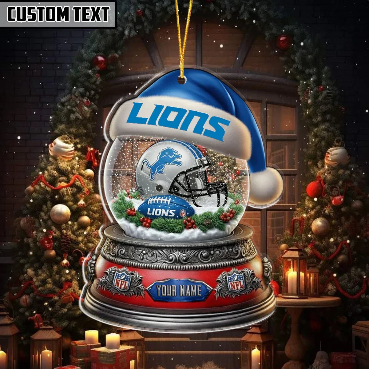 [SPECIAL OFFER] NEW CUSTOMIZED NFL04 DTL THE LIONS ACRYLIC ORNAMENT