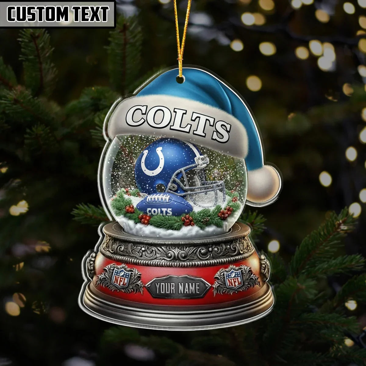 [SPECIAL OFFER] NEW CUSTOMIZED NFL17 IDC THE COLTS ACRYLIC ORNAMENT
