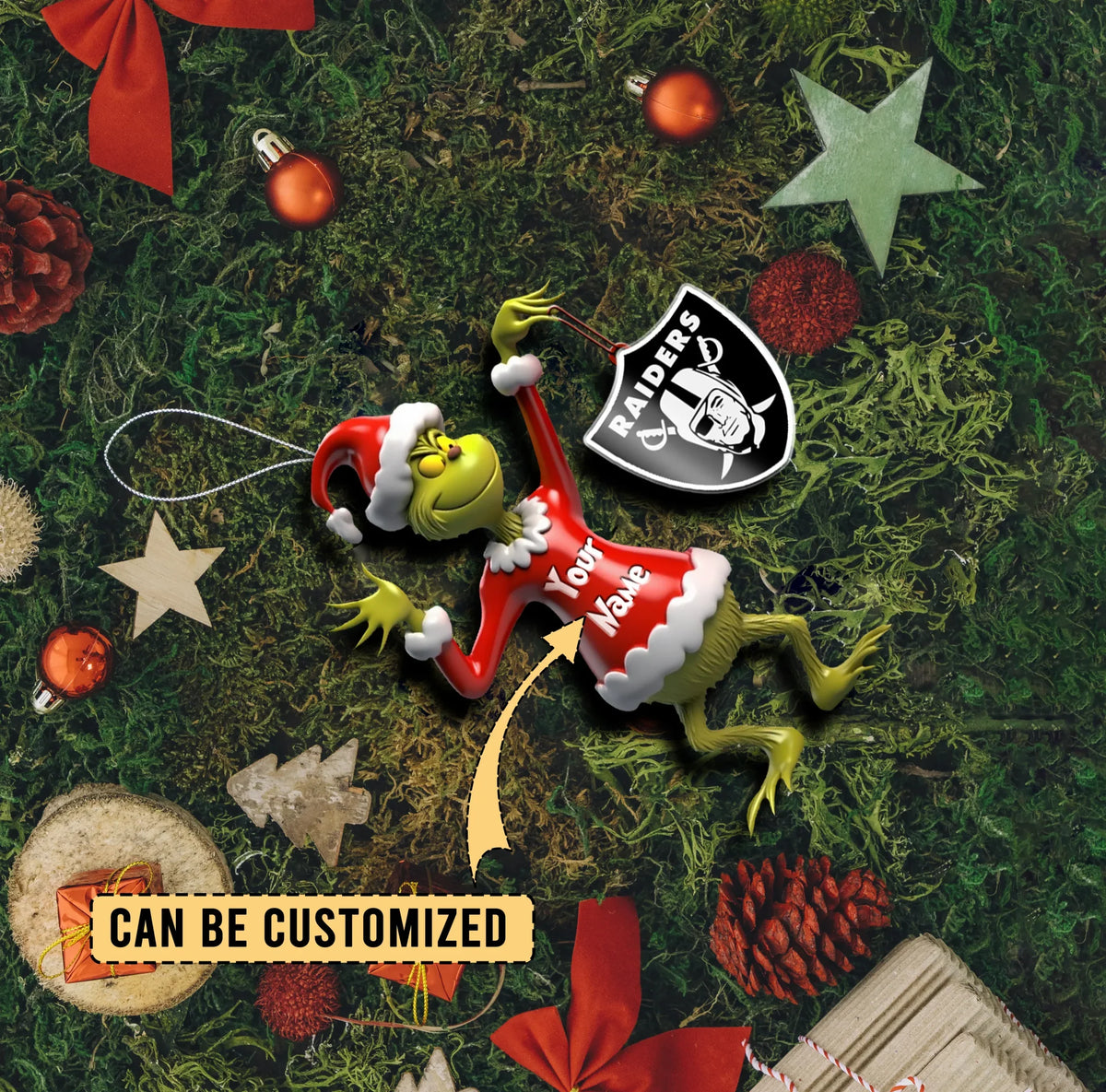 [SPECIAL OFFER] NEW CUSTOMIZED NFL07 LVR THE RAIDERS ACRYLIC ORNAMENT