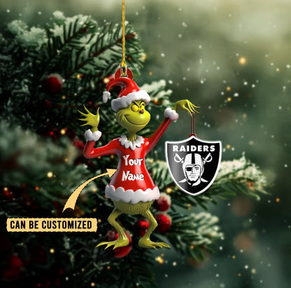 [SPECIAL OFFER] NEW CUSTOMIZED NFL07 LVR THE RAIDERS ACRYLIC ORNAMENT