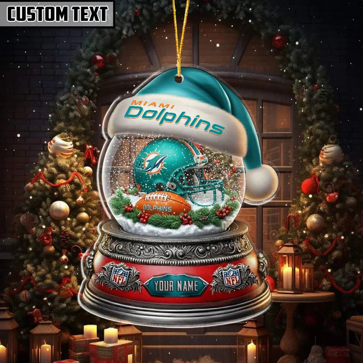 [SPECIAL OFFER] NEW CUSTOMIZED NFL19 MDP THE DOLPHINS ACRYLIC ORNAMENT