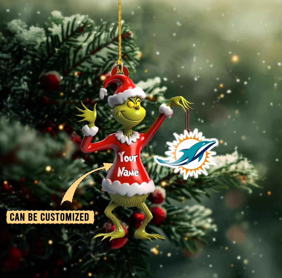 [SPECIAL OFFER] NEW CUSTOMIZED NFL19 MDP THE DOLPHINS ACRYLIC ORNAMENT