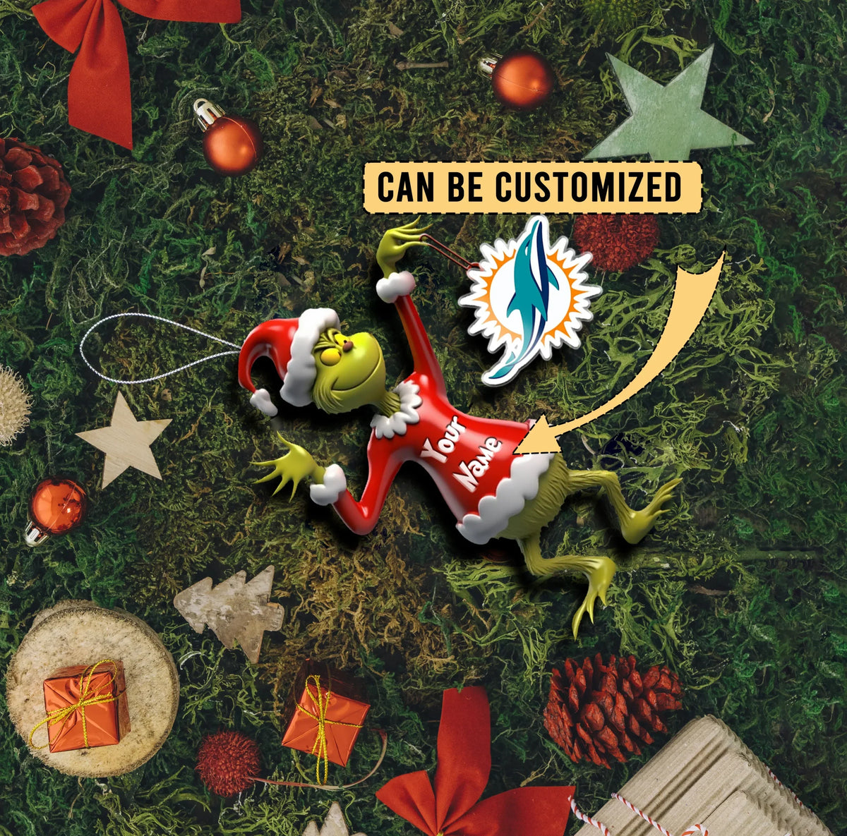 [SPECIAL OFFER] NEW CUSTOMIZED NFL19 MDP THE DOLPHINS ACRYLIC ORNAMENT