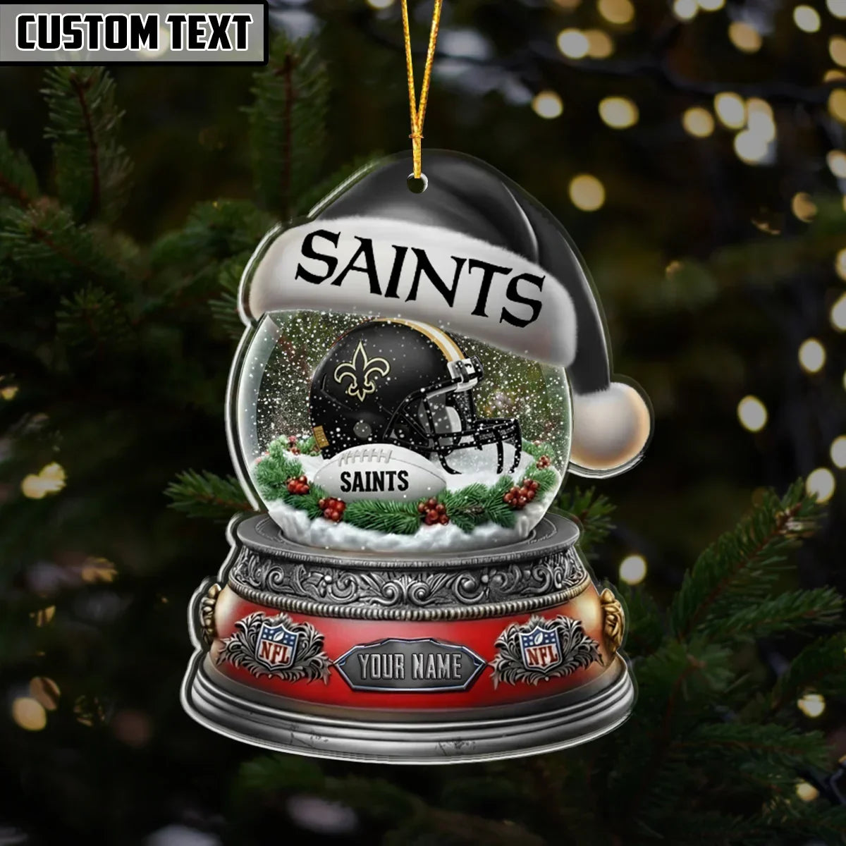 [SPECIAL OFFER] NEW CUSTOMIZED NFL24 NOS THE SAINTS ACRYLIC ORNAMENT