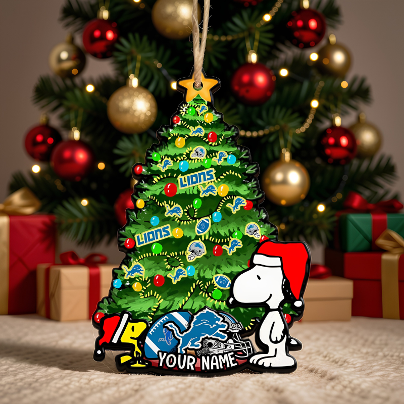 [SPECIAL OFFER] NEW CUSTOMIZED NFL04 DTL THE LIONS ACRYLIC ORNAMENT