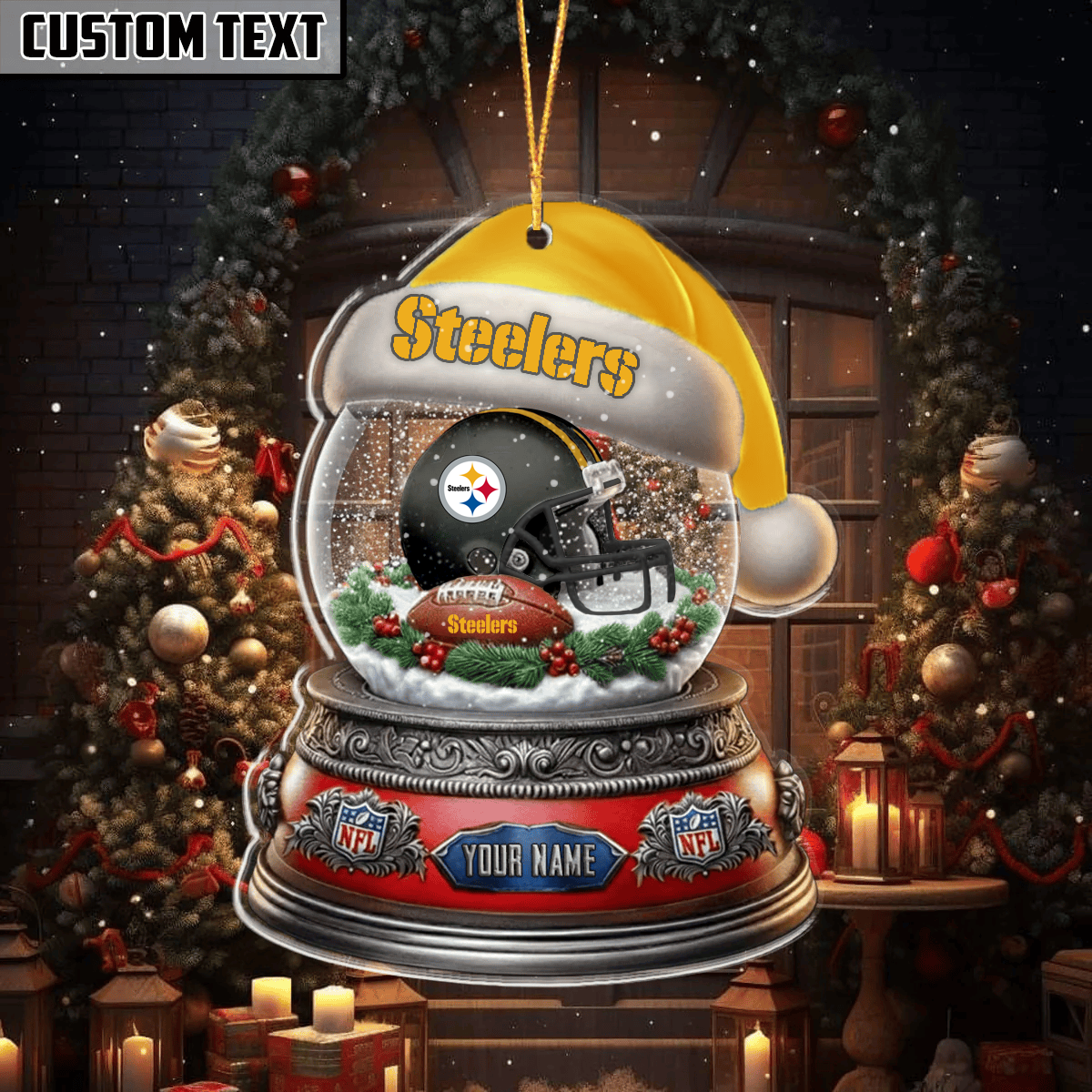 [SPECIAL OFFER] NEW CUSTOMIZED NFL14 PSB THE STEELERS ACRYLIC ORNAMENT