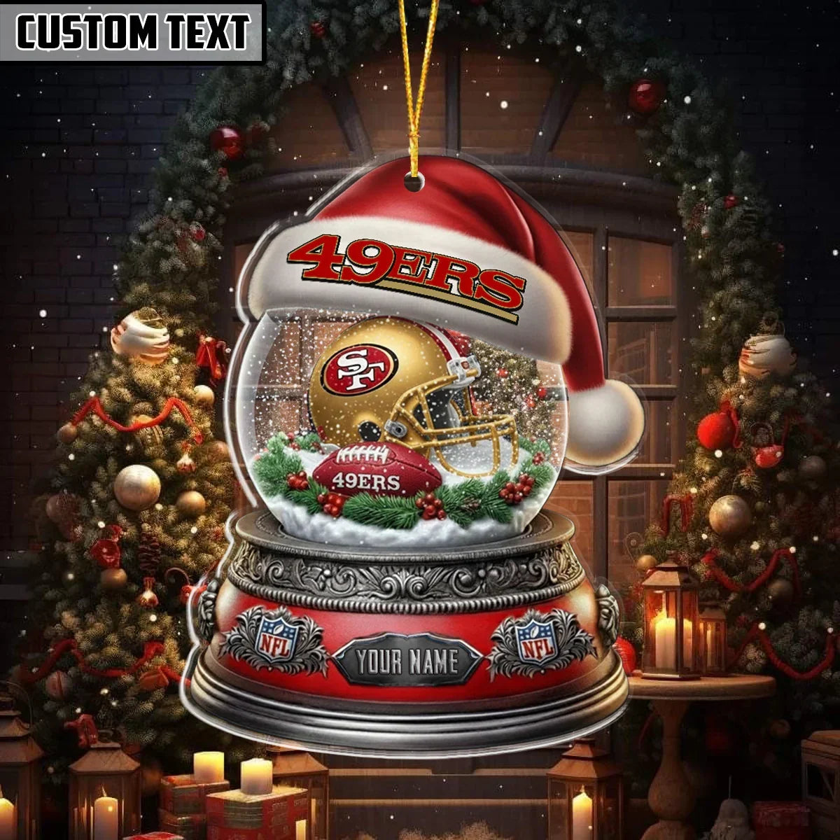 [SPECIAL OFFER] NEW CUSTOMIZED NFL11 SF49 THE 49ERS ACRYLIC ORNAMENT