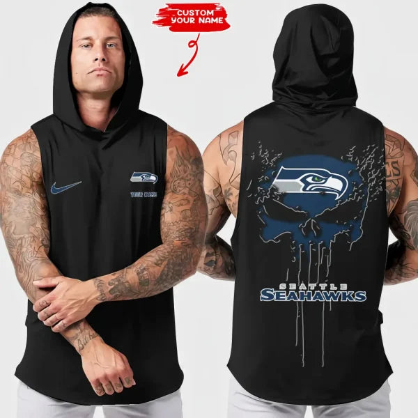 [SPECIAL OFFER] NEW CUSTOMIZED NFL06 SSH SEATTLE SEAHAWKS HOODED TANK TOP